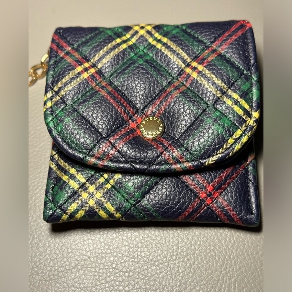 Steve Madden Faux Leather Clip On Wallet/Key Holder Plaid. EUC - Picture 2 of 6